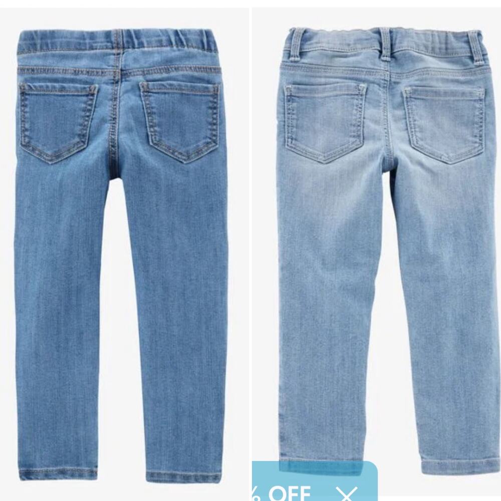 Carter's OshKosh B'gosh Baby Elastic-Waist Skinny Jeans (Bundle of 2) - Size 6M - Picture 2 of 6